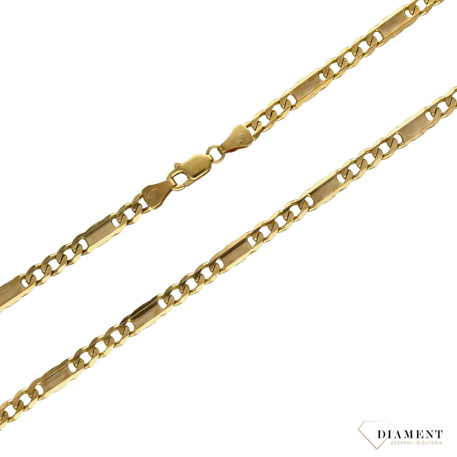 Złoty łańcuszek 333 pancerka z blaszką 4 mm DIA-LAN-1439-333 4mm (2).jpg